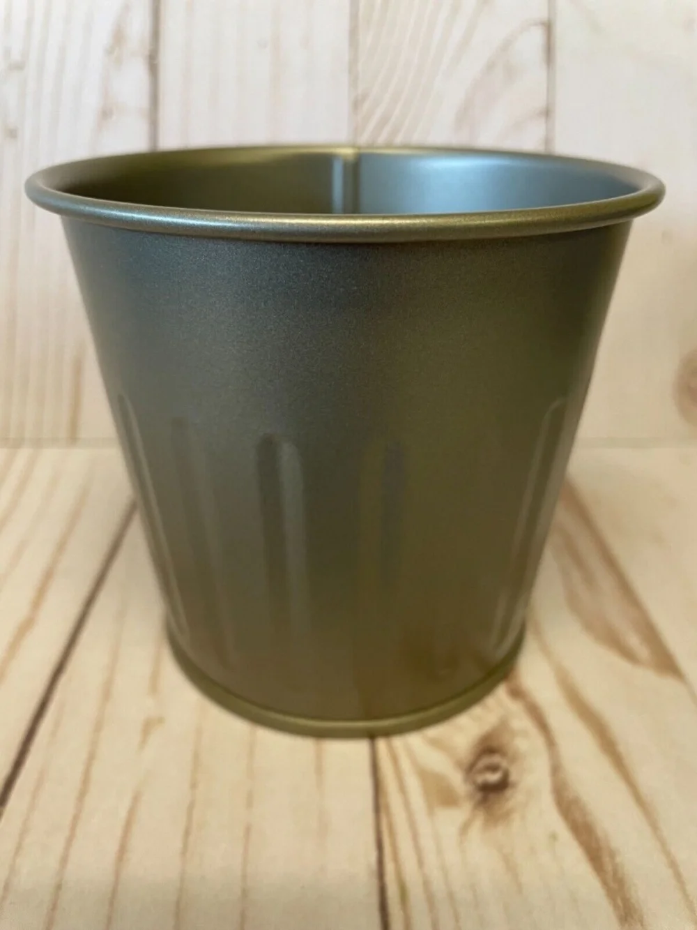 IKEA CITRONMELISS Galvanized Steel Plant Pot Indoor Outdoor Gray 3.5